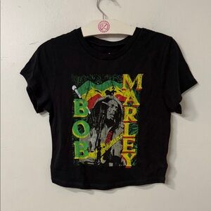 Zion Rootswear Black Bob Marley Short Sleeve Tee